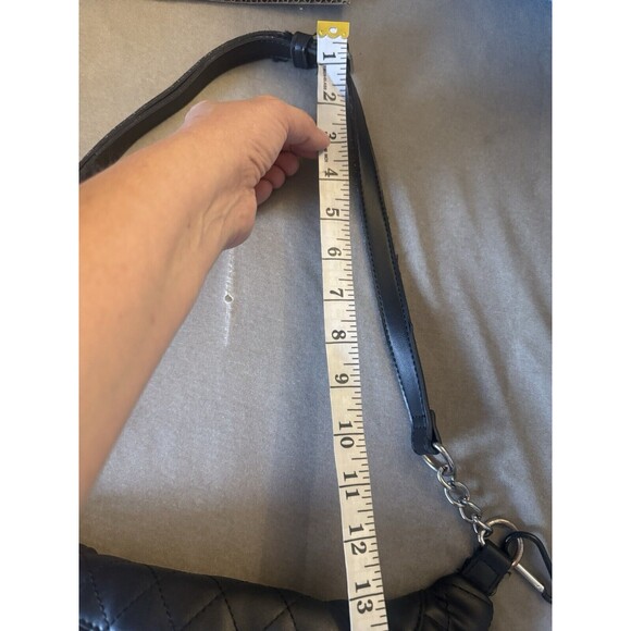 Nine West Waist Wallet Belt Bag Pouch Black Quilted Diamond Purse - Picture 12 of 16